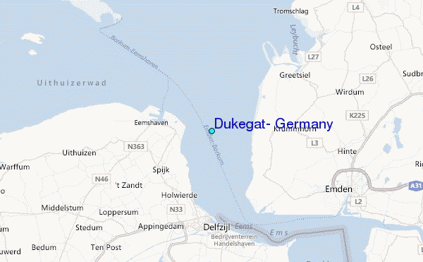 Dukegat, Germany Tide Station Location Map