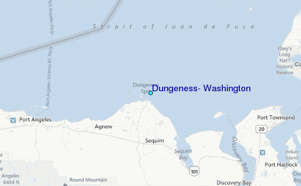 Dungeness, Washington Tide Station Location Map