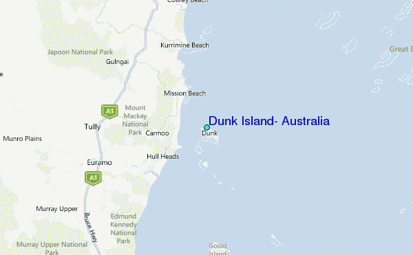 Dunk Island, Australia Tide Station Location Map