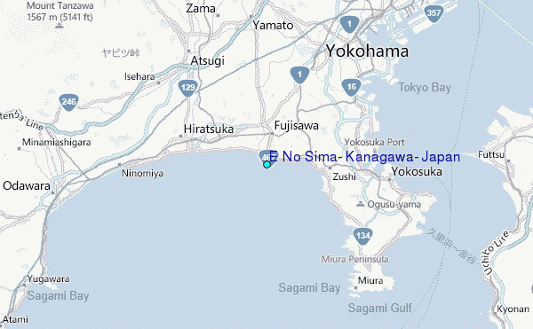 E No Sima, Kanagawa, Japan Tide Station Location Map