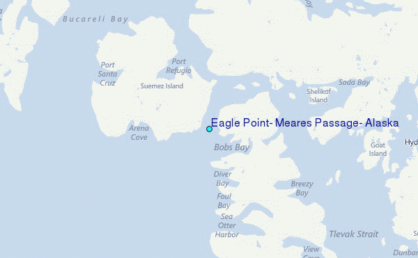 Eagle Point, Meares Passage, Alaska Tide Station Location Map