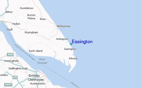 Easington Tide Station Location Map