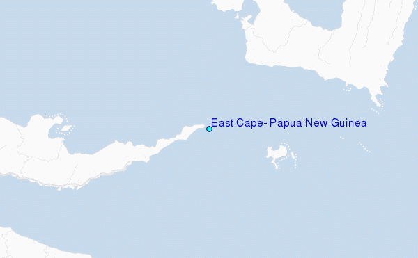 East Cape, Papua New Guinea Tide Station Location Map