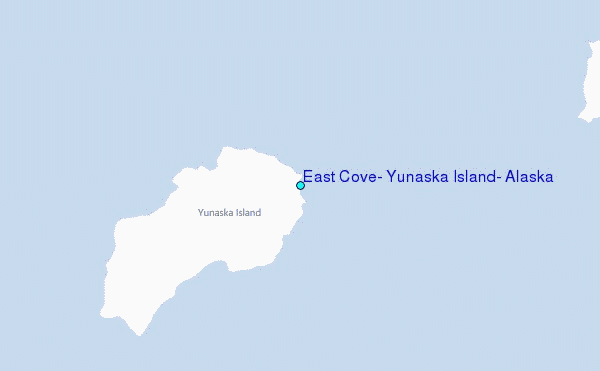 East Cove, Yunaska Island, Alaska Tide Station Location Map