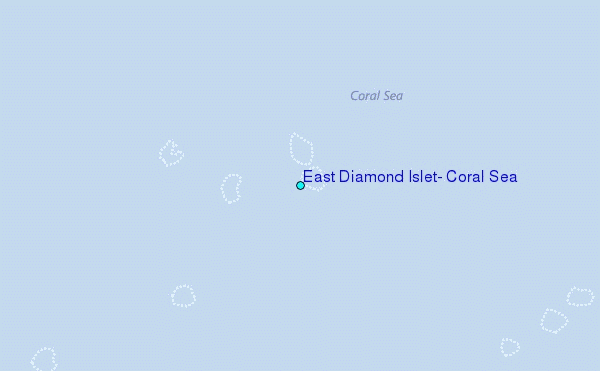 East Diamond Islet, Coral Sea Tide Station Location Map
