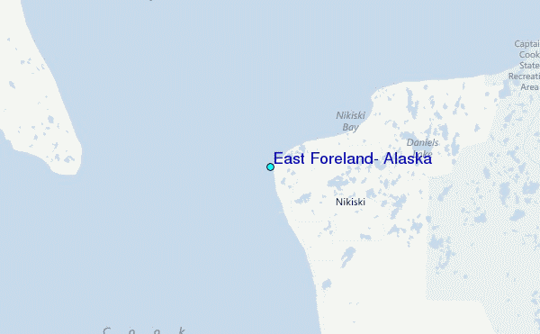 East Foreland, Alaska Tide Station Location Map