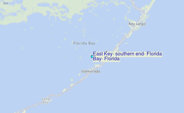East Key, southern end, Florida Bay, Florida Tide Station Location Map
