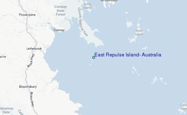 East Repulse Island, Australia Tide Station Location Map