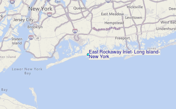 East Rockaway Inlet, Long Island, New York Tide Station Location Map