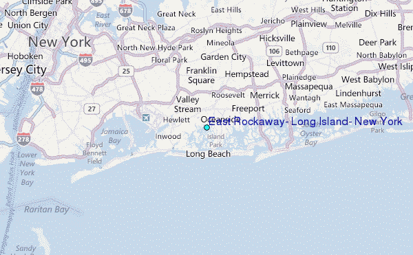 East Rockaway, Long Island, New York Tide Station Location Map