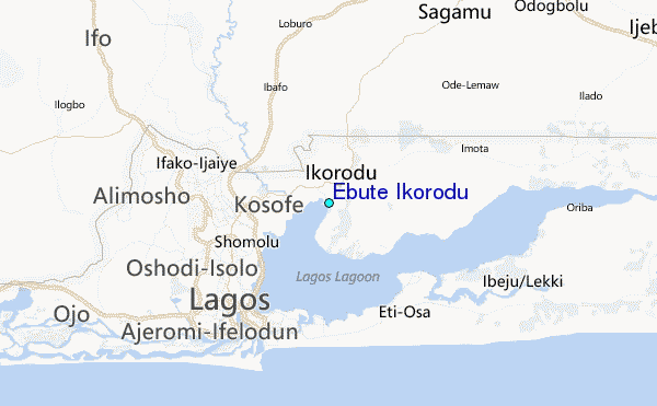 Ebute Ikorodu Tide Station Location Map