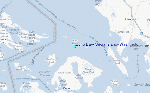 Echo Bay, Sucia Island, Washington Tide Station Location Map