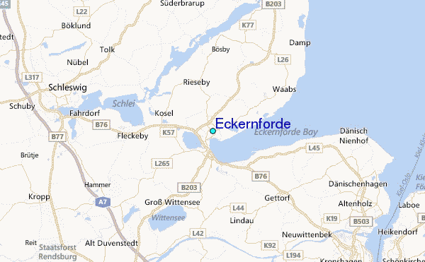 Eckernforde Tide Station Location Map