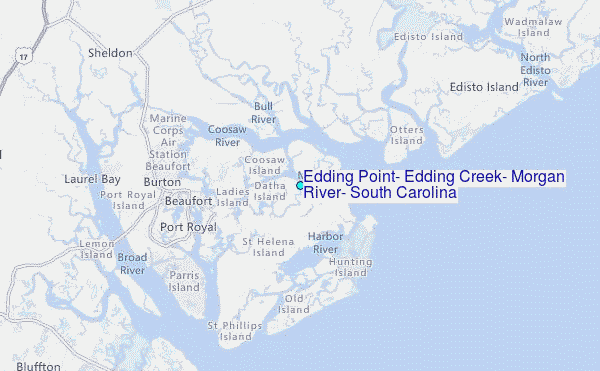 Edding Point, Edding Creek, Morgan River, South Carolina Tide Station Location Map