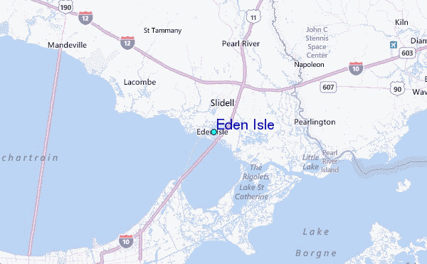Eden Isle Tide Station Location Map
