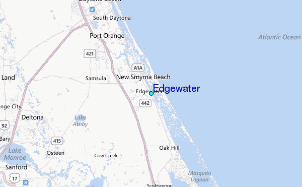 Edgewater Tide Station Location Map