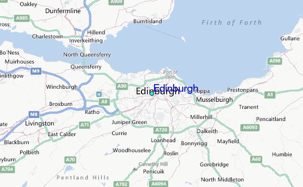 Edinburgh Tide Station Location Map