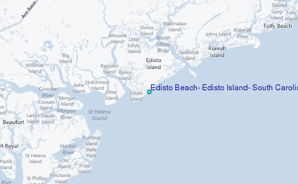 Edisto Beach, Edisto Island, South Carolina Tide Station Location Map