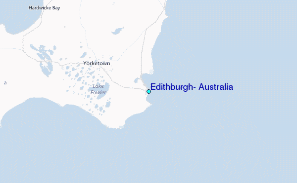 Edithburgh, Australia Tide Station Location Map