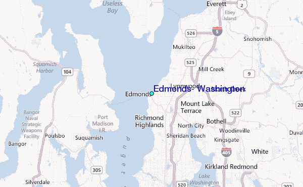 Edmonds, Washington Tide Station Location Map