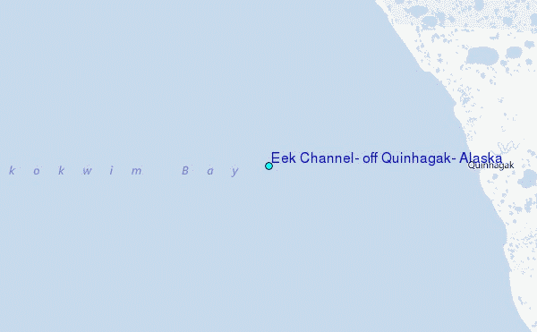 Eek Channel, off Quinhagak, Alaska Tide Station Location Map
