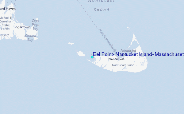 Eel Point, Nantucket Island, Massachusetts Tide Station Location Map