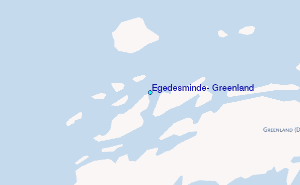 Egedesminde, Greenland Tide Station Location Map
