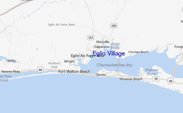 Eglin Village Tide Station Location Map