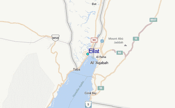 Eilat Tide Station Location Map