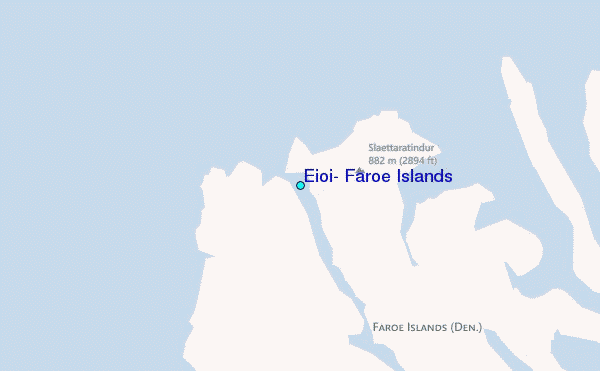 Eioi, Faroe Islands Tide Station Location Map