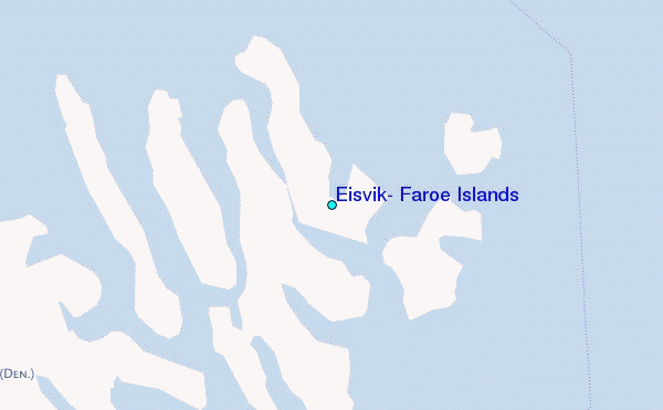 Eisvik, Faroe Islands Tide Station Location Map