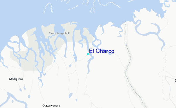 El Charco Tide Station Location Map