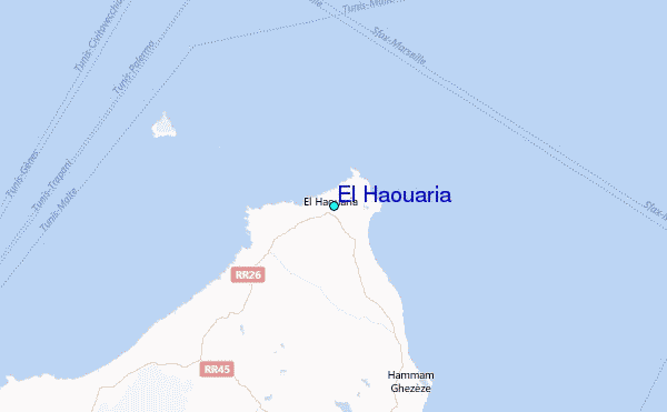 El Haouaria Tide Station Location Map