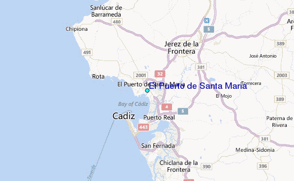 El Puerto de Santa Maria Tide Station Location Map
