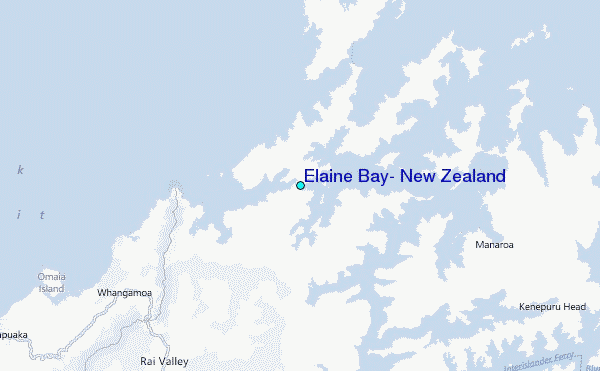 Elaine Bay, New Zealand Tide Station Location Map