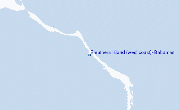 Eleuthera Island (west coast), Bahamas Tide Station Location Map