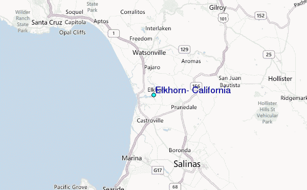 Elkhorn, California Tide Station Location Map