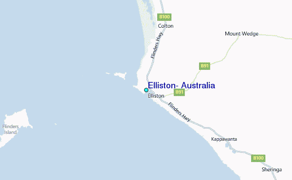 Elliston, Australia Tide Station Location Map
