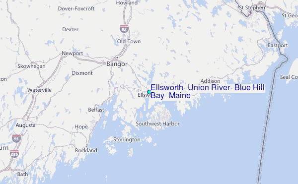 Ellsworth Union River Blue Hill Bay Maine Tide Station Location