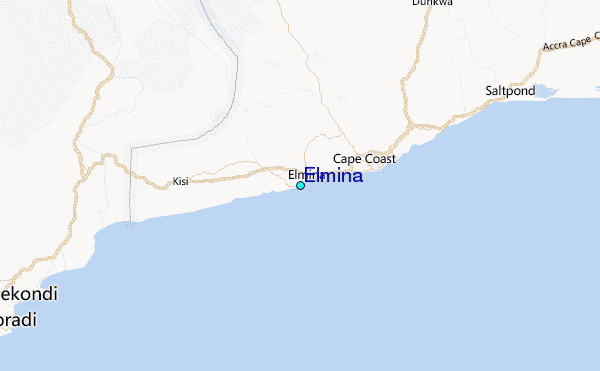 Elmina Tide Station Location Map
