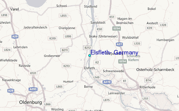 Elsfleth, Germany Tide Station Location Map