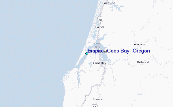 Empire, Coos Bay, Oregon Tide Station Location Map