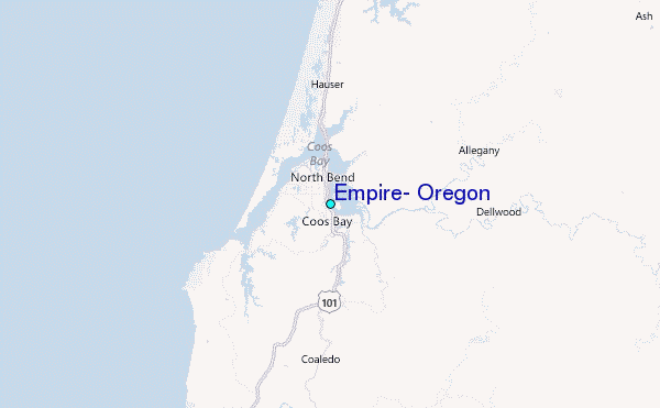 Empire, Oregon Tide Station Location Map