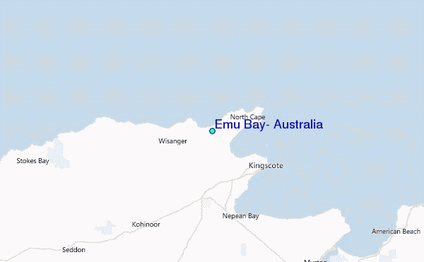 Emu Bay, Australia Tide Station Location Map