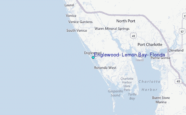 Englewood, Lemon Bay, Florida Tide Station Location Map