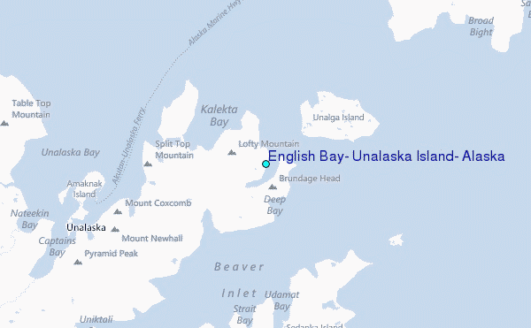 English Bay, Unalaska Island, Alaska Tide Station Location Map