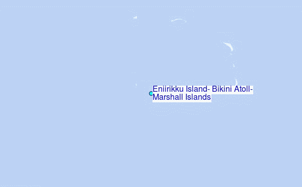 Eniirikku Island, Bikini Atoll, Marshall Islands Tide Station Location Map