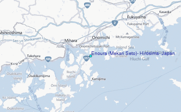 Enoura (Mekari Seto), Hirosima, Japan Tide Station Location Map