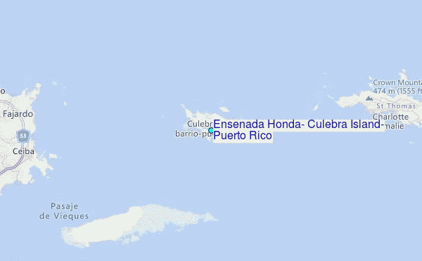Ensenada Honda, Culebra Island, Puerto Rico Tide Station Location Map