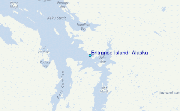 Entrance Island, Alaska Tide Station Location Map